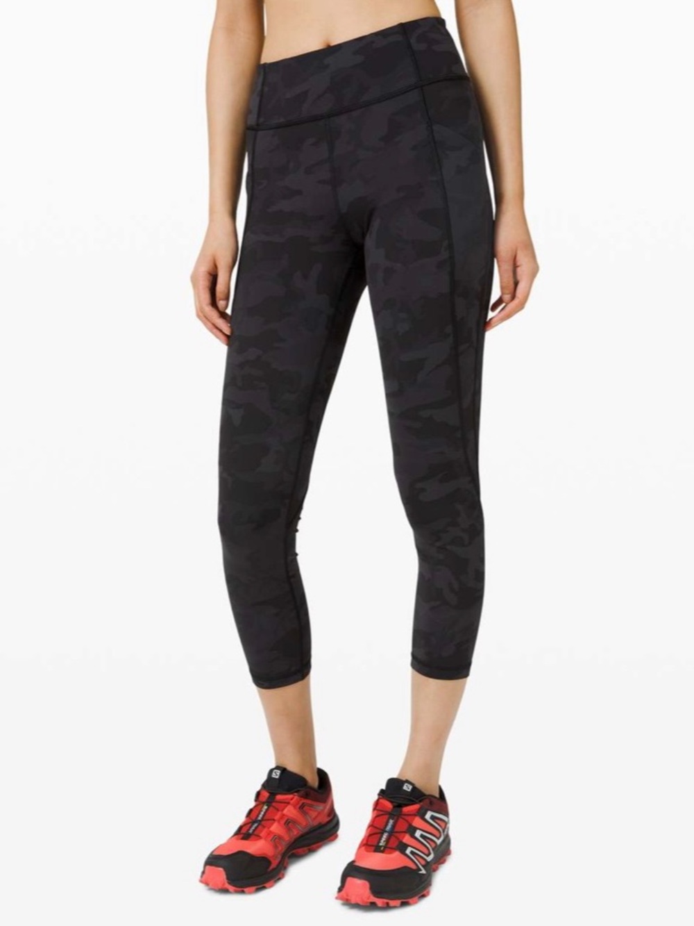 Lululemon camo crop leggings - time to sweat crop size 6